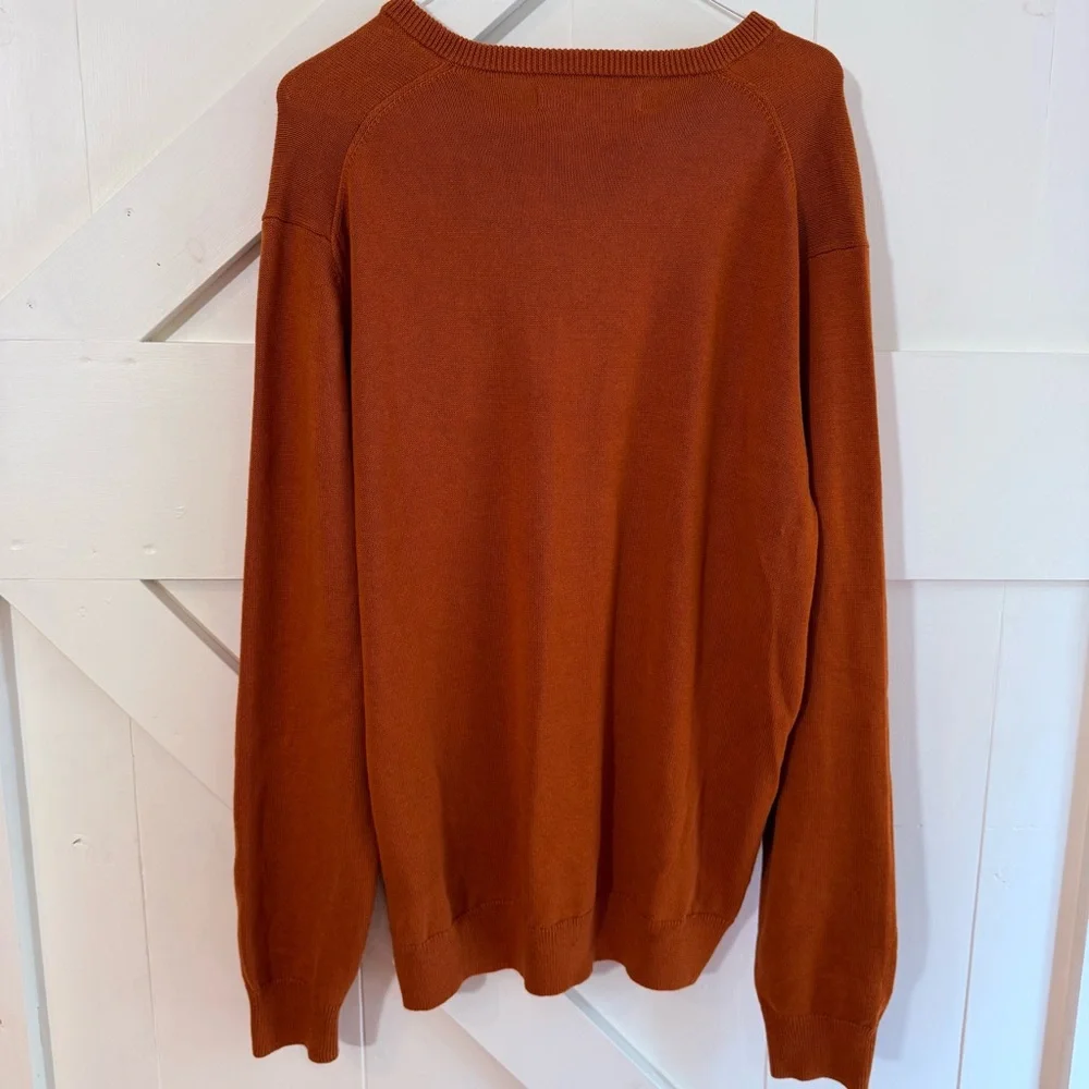 Amazon Essentials Men's‎ Rust V-Neck Pullover Sweater Large *NWT* - Picture 6 of 12